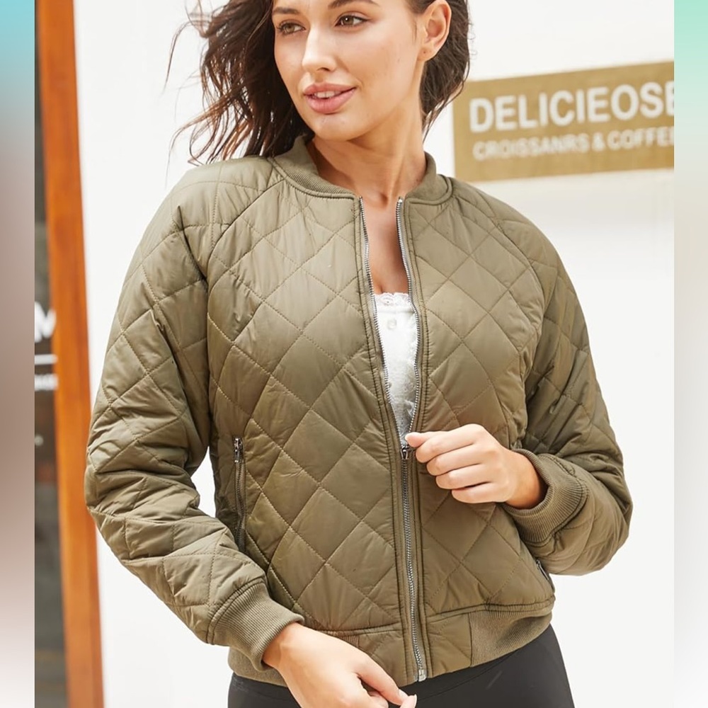 Green Bomber Jacket New w/out tag